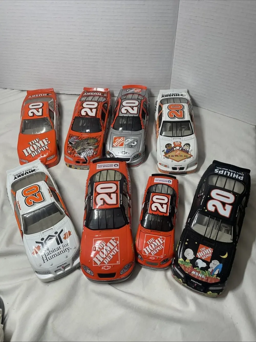 Lot Of 8: Tony Stewart #20 Home Depot Habitat Humanity, Kids Workshop Diecast +